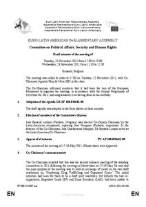 Euro-Latin American Parliamentary Assembly Assemblée Parlementaire Euro-Latino Américaine Asamblea Parlamentaria Euro-Latinoamericana Assembleia Parlamentar Euro-Latino-Americana  EURO-LATIN AMERICAN PARLIAMENTARY ASSE