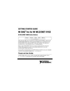 NI-DAQmx for NI WLS/ENET-9163 Getting Started Guide - National Instruments