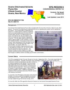 Grants Chlorinated Solvents Plume Site (Cibola County) Grants, New Mexico  EPA REGION 6