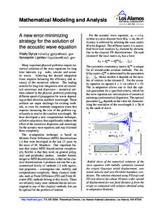 Numerical analysis / Wave mechanics / Computational science / Finite element method / Structural analysis / Wave equation / Mimesis / Finite difference method / Wave / Calculus / Mathematical analysis / Partial differential equations