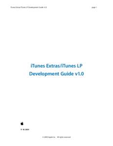 iTunes Extras/iTunes LP Development Guide v1.0  iTunes Extras/iTunes LP Development Guide v1.0  