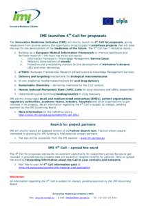 Microsoft Word - IMI Call 4 info July.doc