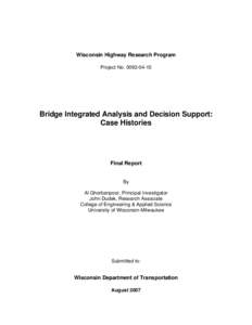 Bridge Integrated Analysis and Decision Support System: Case Histories