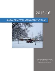 SNOW REMOVAL MANAGEMENT PLAN