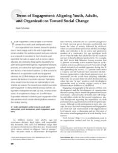 Terms of Engagement: Aligning Youth, Adults, and Organizations Toward Social Change