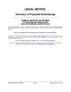 Rulemaking / Negotiated rulemaking / Public administration / Idaho / Government / Promulgation / Administrative law / United States administrative law / Decision theory