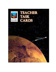 VOYAGE TO MARS ___________________________________ TEACHER TASK CARDS INTRODUCTION The year is[removed]A permanent base has just been established in the Chryse