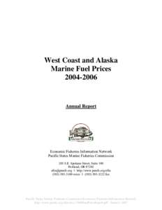 West Coast and Alaska Marine Fuel Prices[removed]Annual Report