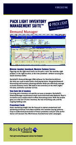 FORECASTING  PACK LIGHT INVENTORY MANAGEMENT SUITE™ Demand Manager