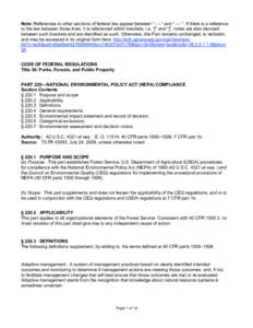 Note: References to other sections of federal law appear between “-----“ and “-----“. If there is a reference to the law between those lines, it is referenced within brackets, i.e. “[“ and “]”, notes are 