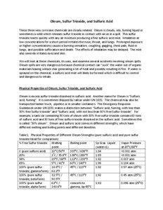 Acids / Sulfur oxides / Mineral acids / Oleum / Sulfuric acid / Contact process / Sulfur / Acetic acid / Corrosive substance / Chemistry / Sulfur oxoacids / Sulfates