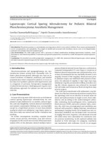 Anesthesia / Pheochromocytoma / Antihypertensive agents / Imidazolines / Adrenal tumor / Multiple endocrine neoplasia type 2 / Adrenalectomy / Epidural / Phentolamine / Medicine / Adrenal gland disorders / Endocrine system