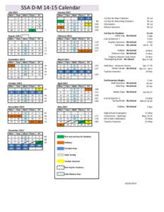 SSA D-M[removed]Calendar July 2014 Mon Tues Wed Thurs[removed]