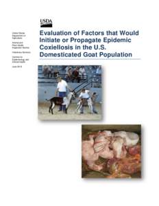 Evaluation of Factors that Initiate or Propagate epidemic Coxiellosis in the Domesticated U.S. Goat Population
