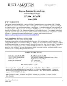 Odessa Subarea Special Study Update August 2008