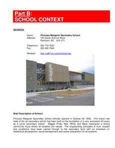 Part B: SCHOOL CONTEXT SCHOOL