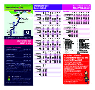 Transport in the United Kingdom / First TransPennine Express / Northern Rail / Manchester Piccadilly station / Hull Paragon Interchange / Rail transport in the United Kingdom / Rail transport / Train operating companies