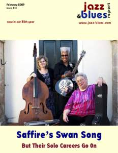 Issue 313  now in our 35th year jazz &blues