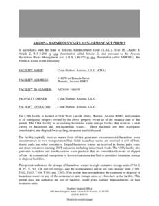 Hazardous waste / Waste Management /  Inc / Municipal solid waste / Resource Conservation and Recovery Act / Hazardous waste in the United States / Waste / Pollution / Environment