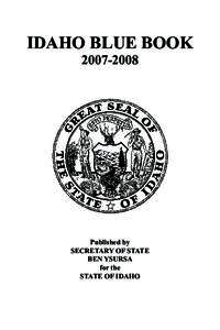 IDAHO BLUE BOOK[removed]Published by SECRETARY OF STATE BEN YSURSA