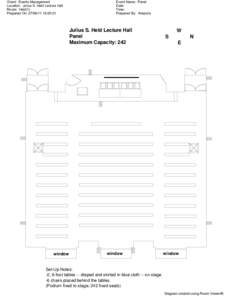 Client: Events Management Location: Julius S. Held Lecture Hall Room: Held(1) Prepared On: [removed]:35:01  Event Name: Panel