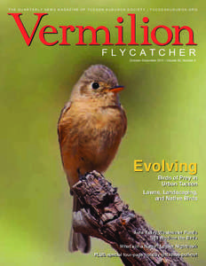 Vermilion THE QUARTERLY NEWS MAGAZINE OF TUCSON AUDUBON SOCIETY | TUCSONAUDUBON.ORG flycatcher October–December 2011 | Volume 56, Number 4