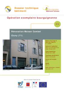 Dossier technique bâtiment Opération exemplaire bourguignonne 014  Rénovation Maison Combet