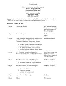 Microsoft Word - MTM Panel Oct 20 Revised Agenda.doc