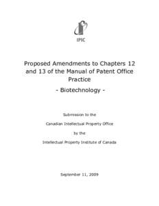 Civil law / Patentable subject matter / Patent attorney / Manual of Patent Office Practice / Patent Act / Biological patent / Patent office / Canadian Intellectual Property Office / Patent / Canadian patent law / Law / Patent law