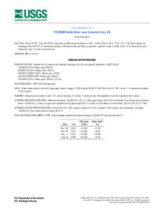 Water-Data Report[removed]Smith River near Crescent City, CA Smith River Basin LOCATION.--Lat 41°47′30″, long 124°04′30″ referenced to North American Datum of 1927, in SW ¼ SW ¼ sec.9, T.16 N., R.1 E.,