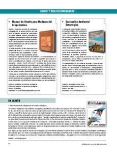 LIBROS Y WEB RECOMENDADOS  •	 Manual de Diseño para Maderas del Grupo Andino  •	 Evaluación Ambiental