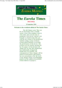 News page - The Eureka Times 20th Edition - 23 Septof 6 http://eurekamodels.com.au/news20.html