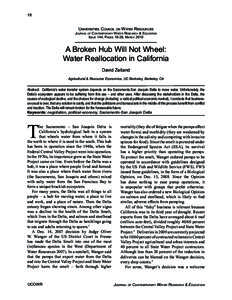 18  Universities Council on Water Resources Journal of Contemporary Water Research & Education Issue 144, Pages 18-28, March 2010