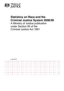 Statistics on Race and the Criminal Justice System[removed]