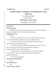 Enrolled Legislation SB0039