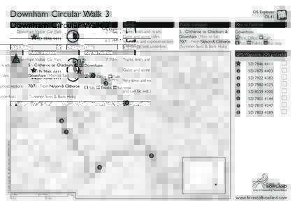 Downham Circular Walk 3 Start Point Distance/ Time  Downham Visitor Car Park