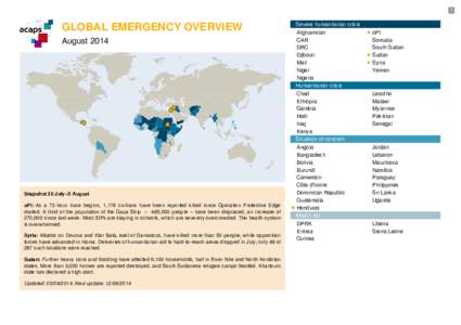 1  GLOBAL EMERGENCY OVERVIEW August[removed]Snapshot 30 July–5 August