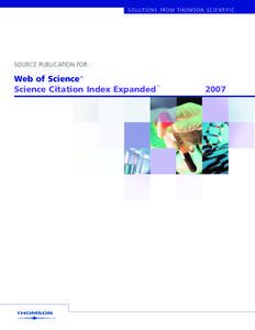 Source Publication for: Web of Science®: Science Citation Index Expanded(tm)