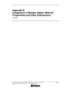 Appendix B Comparison of Member States’ National Programmes and Other Submissions 32 Pages  h:\projects\em-260\13000 projects\13636 ec necd review\reports sent to ec\05 amended final report