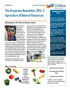 May 2014: Edition 2  Nassau County Extension Service The Grapevine Newsletter 2014: 2 Agriculture & Natural Resources