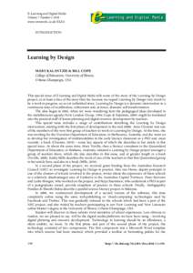 E–Learning and Digital Media Volume 7 Numberwww.wwwords.co.uk/ELEA INTRODUCTION  Learning by Design