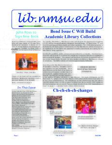 lib.nmsu.edu  New Mexico State University Library Newsletter John Ross to Sign New Book