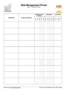 Risk Management Primer Step 3 – Analyse the Risks INTERGON  More forms at http://www.intergon.net/risk