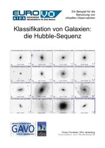 Ein Beispiel für die Benutzung von virtuellen Observatorien Klassifikation von Galaxien: die Hubble-Sequenz