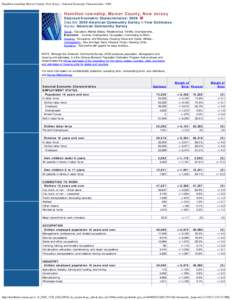 Econometrics / Statistical inference / United States Census Bureau / Confidence interval / Standard error / Margin of error / Errors and residuals in statistics / Demographics of the United States / Median / Statistics / Measurement / Error