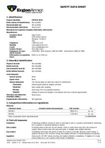 SAFETY DATA SHEET  1. Identification Product identifier  ERTECH 3035