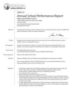 [removed]Annual School Performance Report