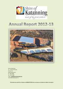 Shire of Katanning Annual Report