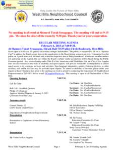 Neighborhoods / West Hills /  Los Angeles / Public comment / Agenda / Geography of California / Southern California / Los Angeles County /  California / San Fernando Valley / Meetings / Neighborhood councils