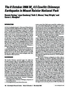 Seismology / Aftershock / Earthquake / Mount Rainier / Pichilemu earthquake / Yangjiang earthquake / Geology / Volcanology / Volcanism